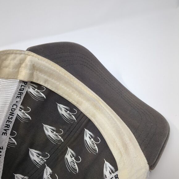Idaho Fish Snapback Mesh Back Trucker Hat Tan One Size RepYourWater - Picture 7 of 7
